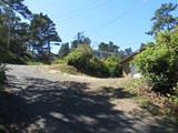 looking up steep driveway